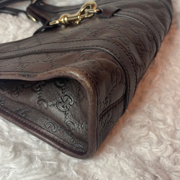 Gucci Joy Bardot GG Guccissima Small Brown Leather Shoulder Bag - Picture 11 of 17